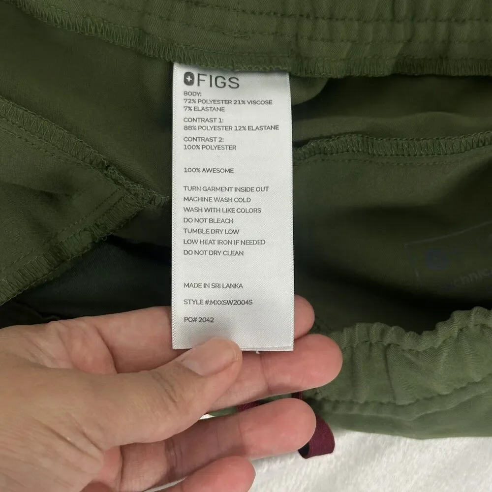 FIGS Men’s Tansen Jogger Limited edition Dark Olive Scrub Pants Size S/S petite